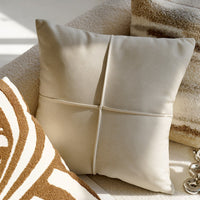 HKM-563411 Cream Color Advanced Retro Style Knotted Pillow Cover - Square, 45x45cm, Various Unique Patterns
