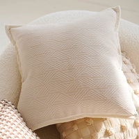 HKM-563411 Cream Color Advanced Retro Style Knotted Pillow Cover - Square, 45x45cm, Various Unique Patterns