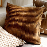 HKM-563411 Cream Color Advanced Retro Style Knotted Pillow Cover - Square, 45x45cm, Various Unique Patterns