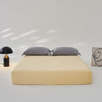 HKM-563411 Ice Silk Lyocell Bed Sheet Set with Skin-Friendly Pillowcases - Various Sizes & Colors Available