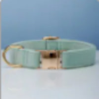 HKM-563475 Velvet Dog Collar and Leash Set with Bow Tie, Cotton Lining and Metal Buckle