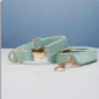 HKM-563475 Velvet Dog Collar and Leash Set with Bow Tie, Cotton Lining and Metal Buckle