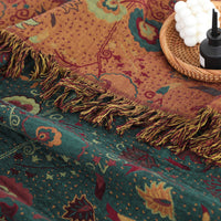 HKM-563603 Washed Jacquard Cotton Nap Blanket in Various Sizes