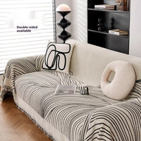 HKM-563667 Universal Anti-Scratching Sofa Cover Blanket in Modern Stripe Patterns