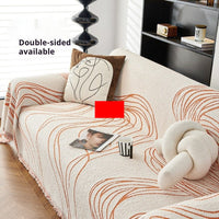 HKM-563667 Universal Anti-Scratching Sofa Cover Blanket in Modern Stripe Patterns