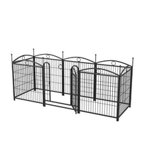 HKM-563795 Durable 32 Inch 8 Panel Metal Dog Playpen for Indoor and Outdoor Use with Secure Door