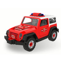 HKM-563859 Puzzle Assembly Fire Truck Toy with Lights and Sounds for Kids, Educational DIY Building Block Set