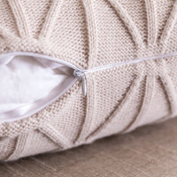 HKM-563987 Nordic Geometric Rope Knot Pillow Cushion - Modern Polyester Fiber Design