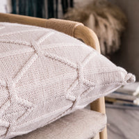 HKM-563987 Nordic Geometric Rope Knot Pillow Cushion - Modern Polyester Fiber Design