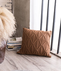 HKM-563987 Nordic Geometric Rope Knot Pillow Cushion - Modern Polyester Fiber Design
