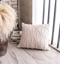 HKM-563987 Nordic Geometric Rope Knot Pillow Cushion - Modern Polyester Fiber Design