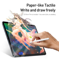 HKM-563987 Transparent Paper-Like Film for 2021 Pad Mini (10.2 inch) - Scratch-Resistant PVC Protective Shield