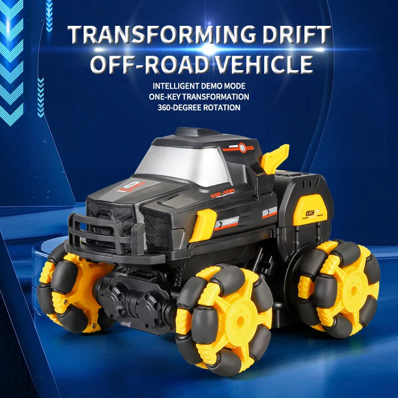 HKM-564179 Radio Control 1:16 Deformation Stunt Car with 4WD and Spinning Features, Ready-to-Use, Indoor-Outdoor Toy for Ages 5+