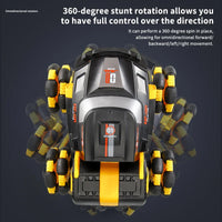 HKM-564179 Radio Control 1:16 Deformation Stunt Car with 4WD and Spinning Features, Ready-to-Use, Indoor-Outdoor Toy for Ages 5+