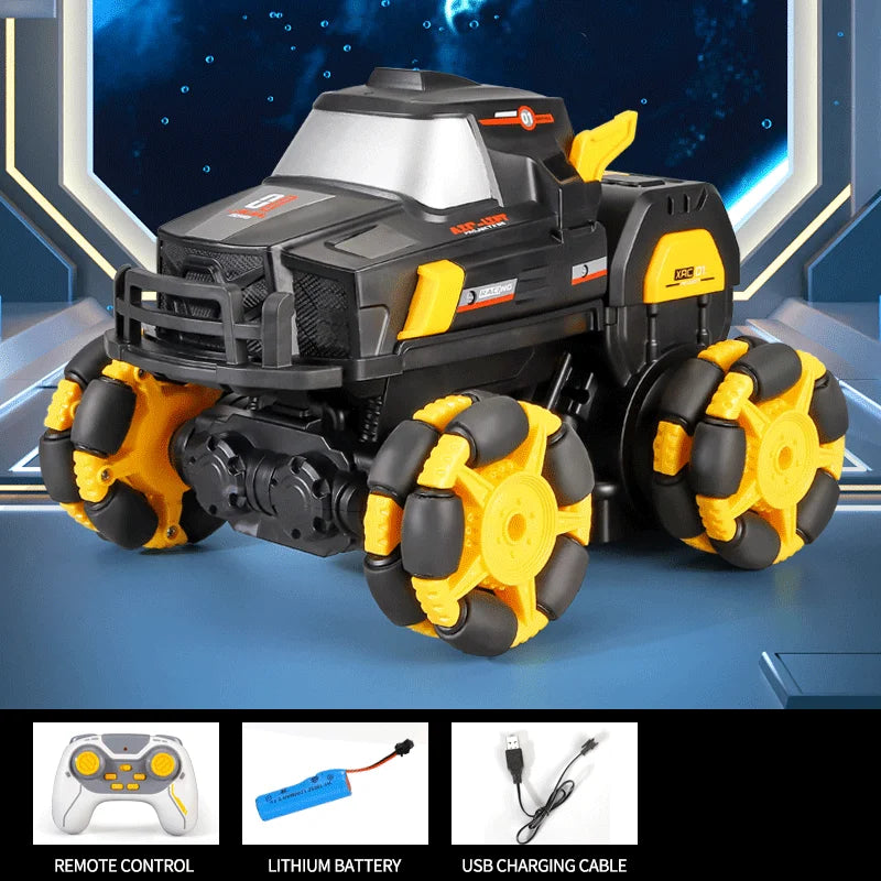 HKM-564179 Radio Control 1:16 Deformation Stunt Car with 4WD and Spinning Features, Ready-to-Use, Indoor-Outdoor Toy for Ages 5+