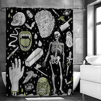 HKM-564307 Waterproof Polyester Shower Curtain - Semi-Sunshade Bathroom Curtain, Various Sizes Available