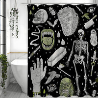HKM-564307 Waterproof Polyester Shower Curtain - Semi-Sunshade Bathroom Curtain, Various Sizes Available