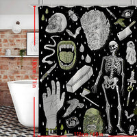 HKM-564307 Waterproof Polyester Shower Curtain - Semi-Sunshade Bathroom Curtain, Various Sizes Available