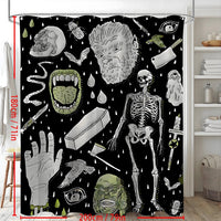HKM-564307 Waterproof Polyester Shower Curtain - Semi-Sunshade Bathroom Curtain, Various Sizes Available