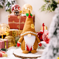 HKM-564371 Faceless Doll Ornament with Lighted Hat - Christmas Decorative Figure for Holiday Decor