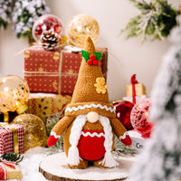 HKM-564371 Faceless Doll Ornament with Lighted Hat - Christmas Decorative Figure for Holiday Decor
