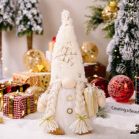 HKM-564371 Faceless Doll Ornament with Lighted Hat - Christmas Decorative Figure for Holiday Decor
