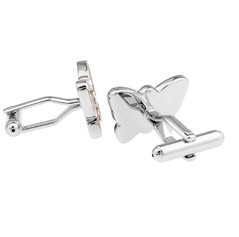 HKM-564435 European and American Style Copper Cuff Links with Opal Crystal Detail