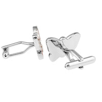 HKM-564435 European and American Style Copper Cuff Links with Opal Crystal Detail