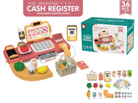 HKM-564435 Kids Cash Register Playset - 36PCS Supermarket Toy for Ages 2-13, Fun Pretend Play Set