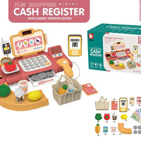 HKM-564435 Kids Cash Register Playset - 36PCS Supermarket Toy for Ages 2-13, Fun Pretend Play Set