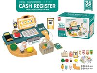 HKM-564435 Kids Cash Register Playset - 36PCS Supermarket Toy for Ages 2-13, Fun Pretend Play Set