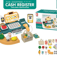 HKM-564435 Kids Cash Register Playset - 36PCS Supermarket Toy for Ages 2-13, Fun Pretend Play Set