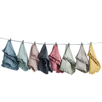 HKM-564435 Washed Cotton Ruffle Pillowcase in Multiple Colors - European Style 48x74 Cm Cover
