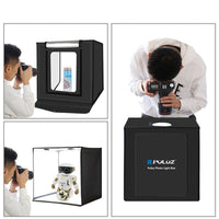 HKM-564499 40CM Folding LED Photo Light Box with Adjustable Brightness and Multiple Backgrounds
