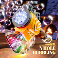 HKM-564563 Automatic Light-Up Axe Wand Bubble Machine for Kids - Fun Outdoor Bubble Blaster