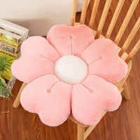 HKM-564563 Creative Flower Plush Cushion Pillow – Milky White, Sunflower, Lake Blue, Emerald, Pink, Gray, Purple, White, Yellow – 35cm/45cm/50cm
