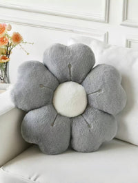 HKM-564563 Creative Flower Plush Cushion Pillow – Milky White, Sunflower, Lake Blue, Emerald, Pink, Gray, Purple, White, Yellow – 35cm/45cm/50cm