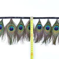 HKM-564691 Peacock Eye Feather Trim Lace Skirt for Fashion Accessories and DIY Projects