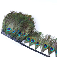 HKM-564691 Peacock Eye Feather Trim Lace Skirt for Fashion Accessories and DIY Projects