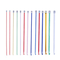 HKM-564755 Alumina Crochet Needle Set - 14 Sizes for Knitting Sweaters, Scarves, and Socks, Length 35cm