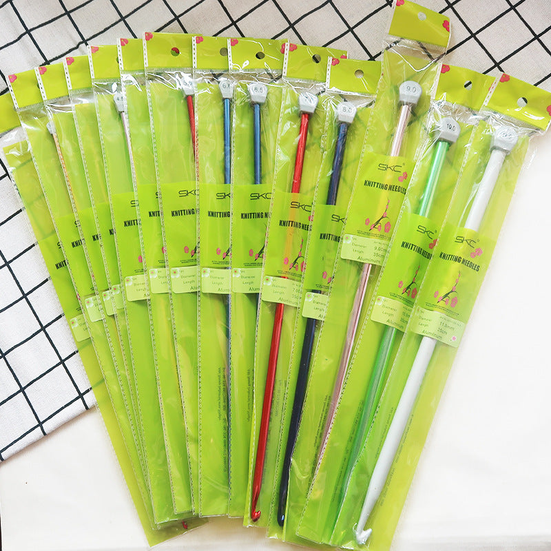 HKM-564755 Alumina Crochet Needle Set - 14 Sizes for Knitting Sweaters, Scarves, and Socks, Length 35cm
