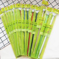 HKM-564755 Alumina Crochet Needle Set - 14 Sizes for Knitting Sweaters, Scarves, and Socks, Length 35cm