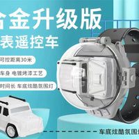 HKM-564755 Mini Alloy Remote Control Car with USB Charging and Watch Controller - 2.4G Wireless Racing Toy