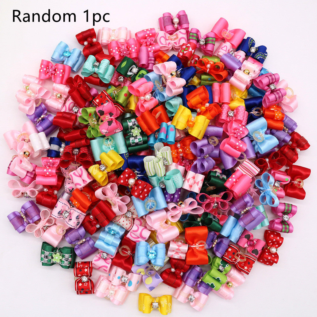 HKM-564755 Pet Head Flower Bow Hair Accessory - Japanese and Korean Style Decoration for Pets, 3x4cm