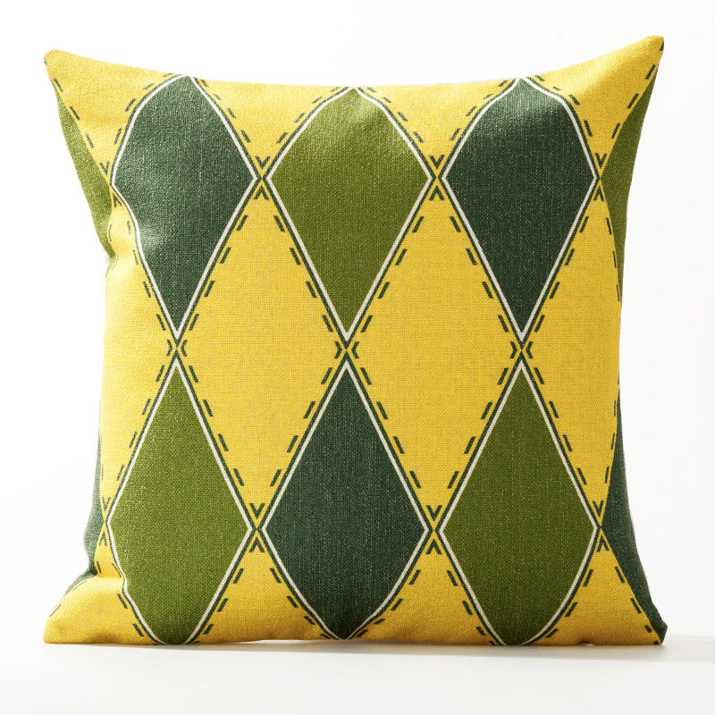 HKM-564819 American Floral Plant Pattern Cushion Cover - 45x45cm Pillowcase