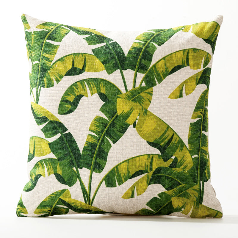 HKM-564819 American Floral Plant Pattern Cushion Cover - 45x45cm Pillowcase
