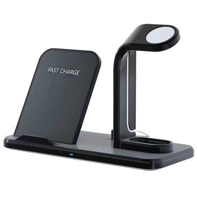 HKM-564819 Wireless Charging Stand with USB and Headphone Output, 10W Max Output, Compatible with Various Smartphones