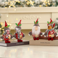 HKM-564883 Christmas Decorative Foam Fabric Standing Dolls - Old Man, Snowman, Elk, Teddy Bear