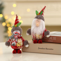 HKM-564883 Christmas Decorative Foam Fabric Standing Dolls - Old Man, Snowman, Elk, Teddy Bear