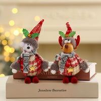 HKM-564883 Christmas Decorative Foam Fabric Standing Dolls - Old Man, Snowman, Elk, Teddy Bear